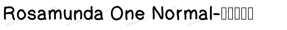 Rosamunda One Normal字体转换